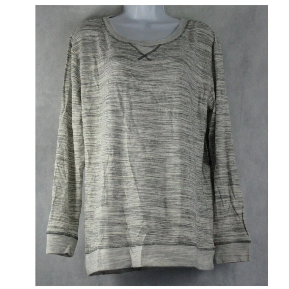 Felina Women's Soft Knit Rayon Lounge Pajama Top, Light Gray, Medium